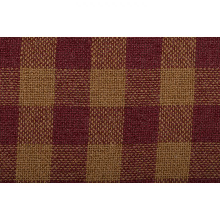 Burgundy Check Chair Pad