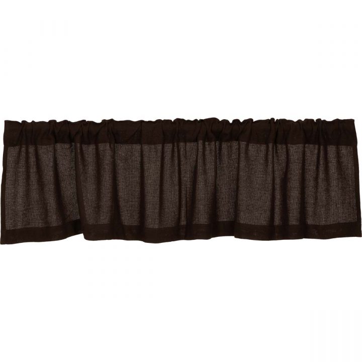 Burlap Chocolate Valance 16x72