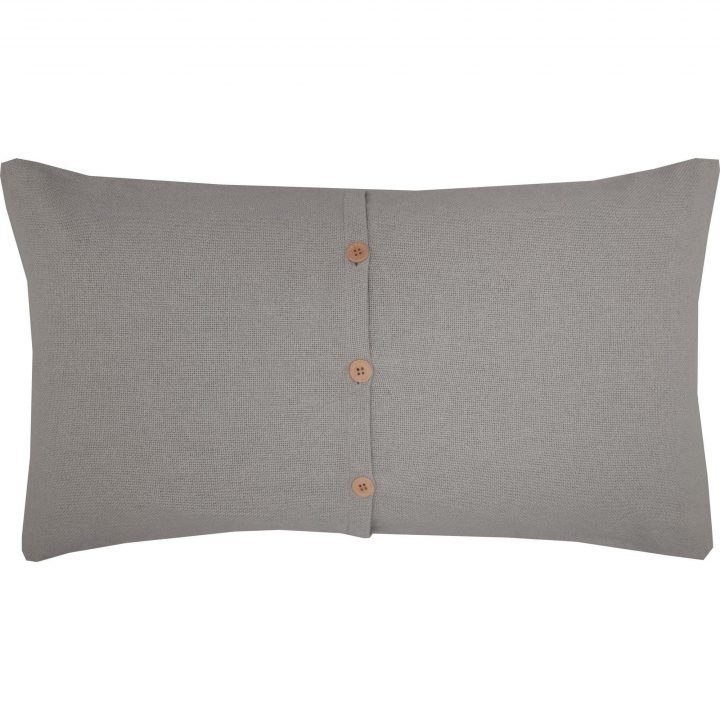 Burlap Dove Grey King Sham 21x37