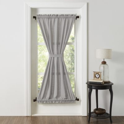 Burlap Dove Grey Door Panel 72x40