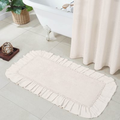 Burlap Antique White Bathmat 27x48