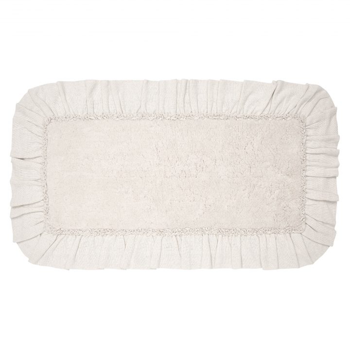 Burlap Antique White Bathmat 27x48