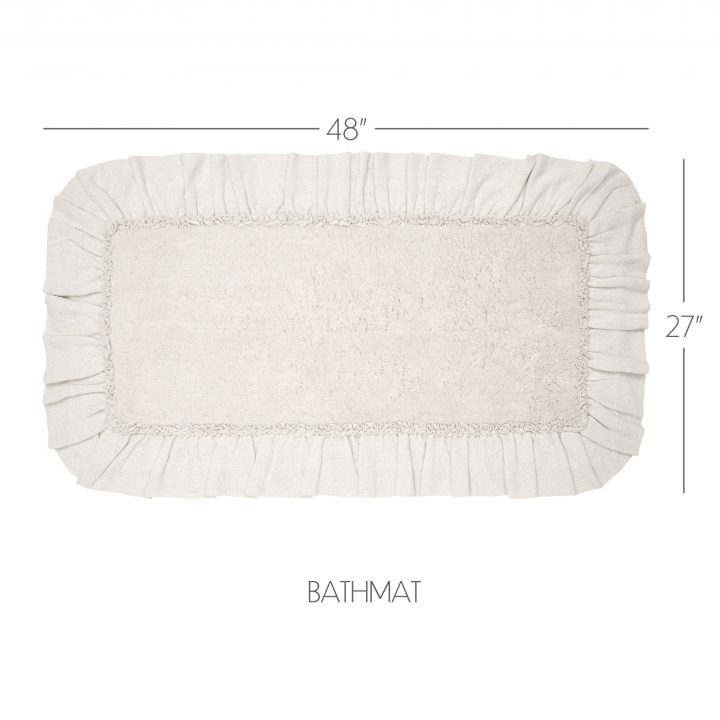 Burlap Antique White Bathmat 27x48