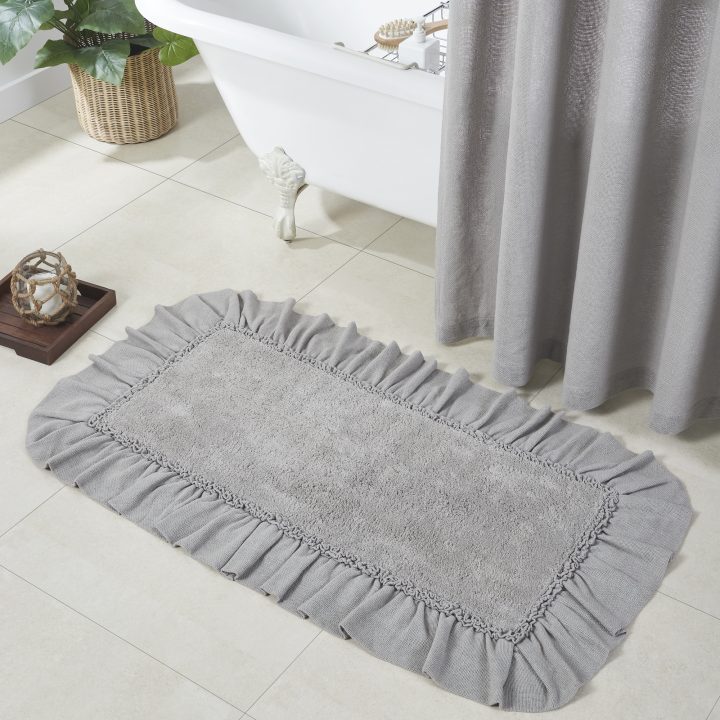 Burlap Dove Grey Bathmat 27x48