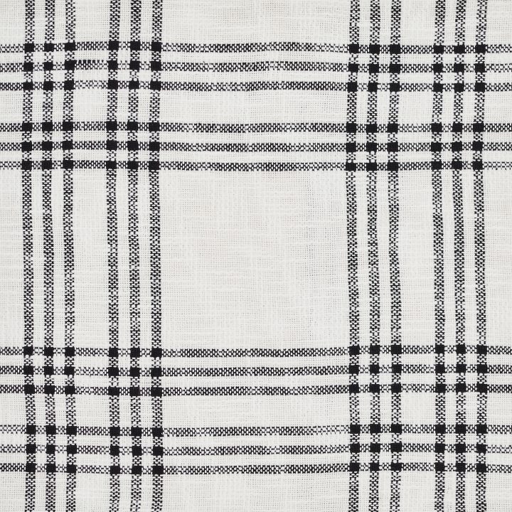 Black Plaid Woven Throw 50x60