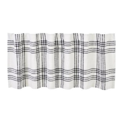 Black Plaid Valance 19x60