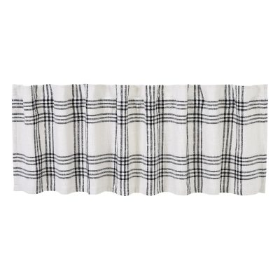 Black Plaid Valance 19x72