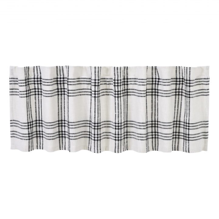 Black Plaid Valance 19x72