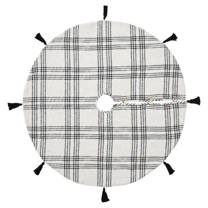 Black Plaid Tree Skirt 55