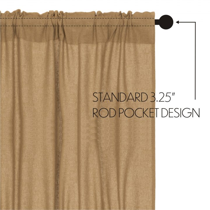 Burlap Natural Panel Set of 2 96x50