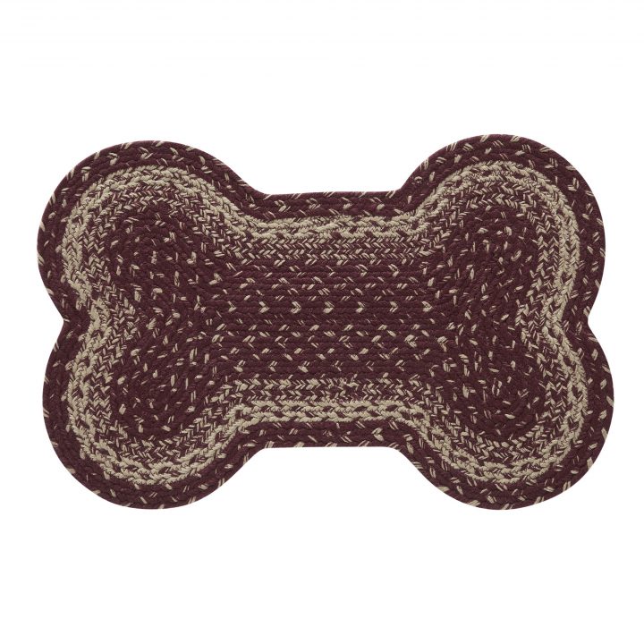 Burgundy Tan Indoor/Outdoor Medium Bone Rug 15x23