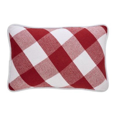 Annie Red Check Pillow 9.5x14