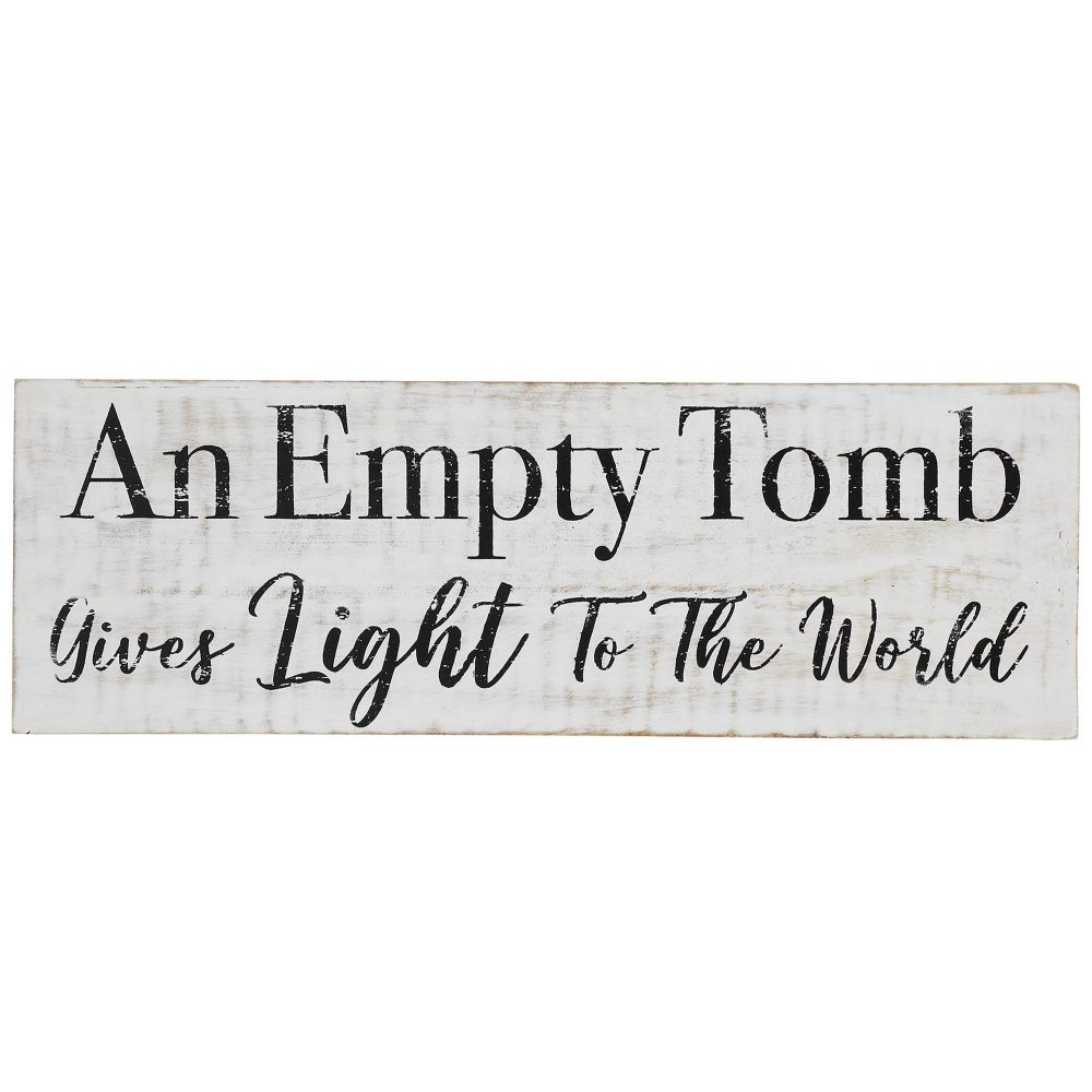 An Empty Tomb Wooden Sign 5x15