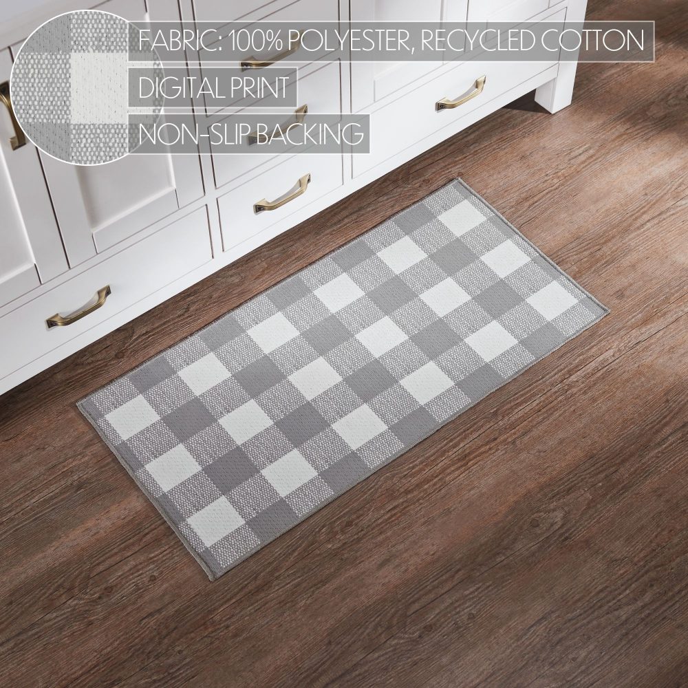 Annie Buffalo Check Grey Indoor/Outdoor Rug Rect 17x36