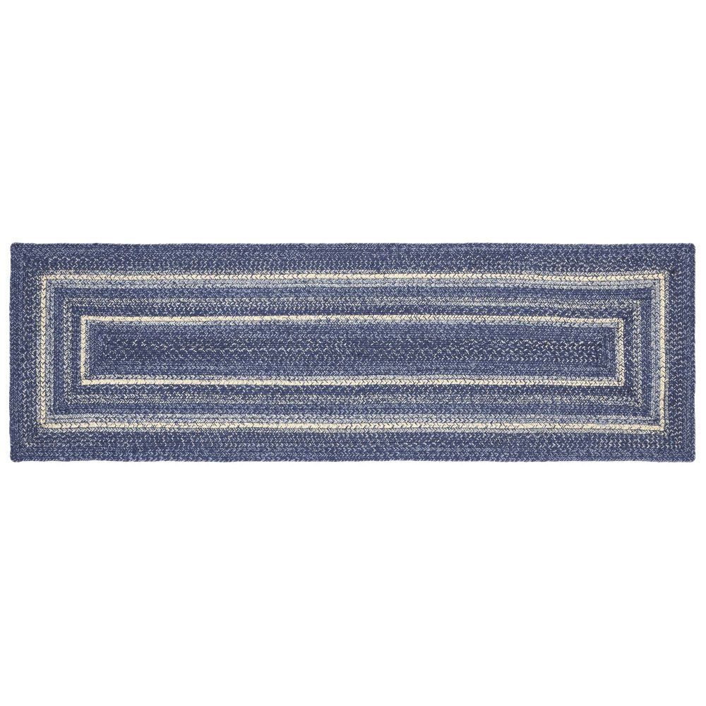 Great Falls Blue Jute Rug/Runner Rect w/ Pad 22x72