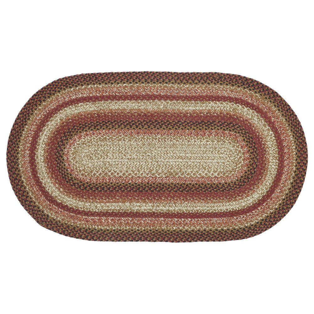 Ginger Spice Jute Rug Oval w/ Pad 27x48