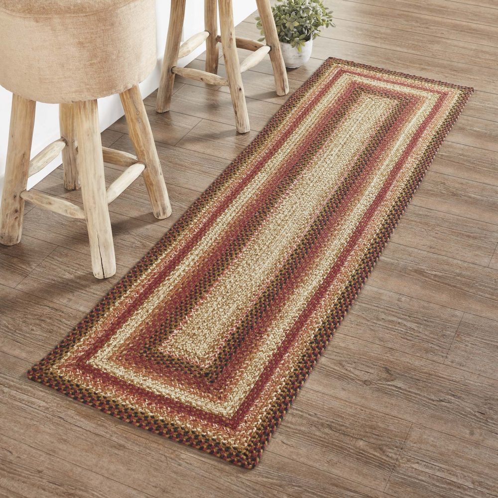 Ginger Spice Jute Rug/Runner Rect w/ Pad 22x72