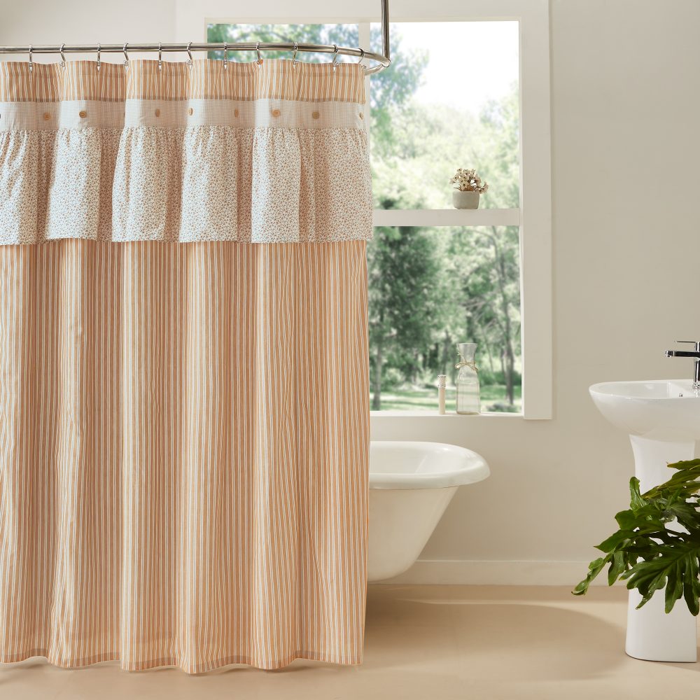 Camilia Ruffled Shower Curtain 72x72