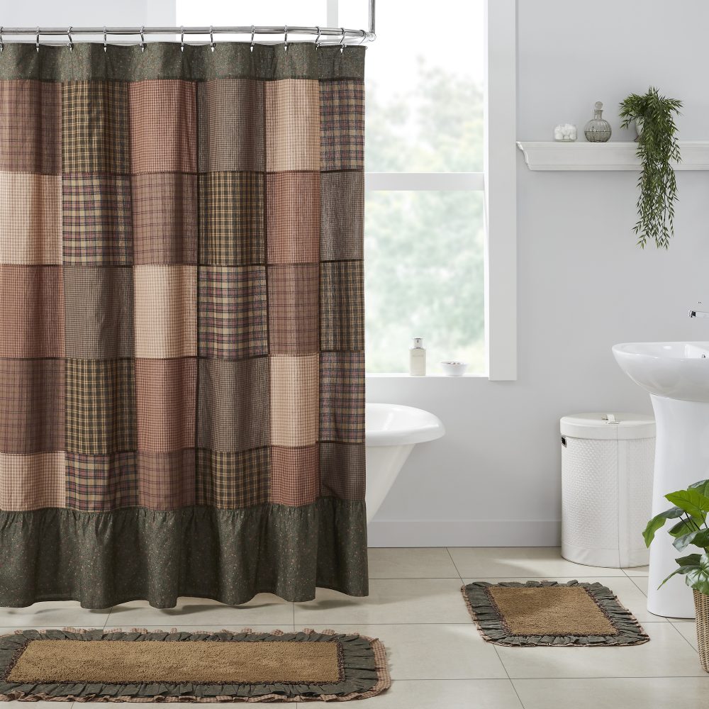 Crosswoods Patchwork Shower Curtain 72x72