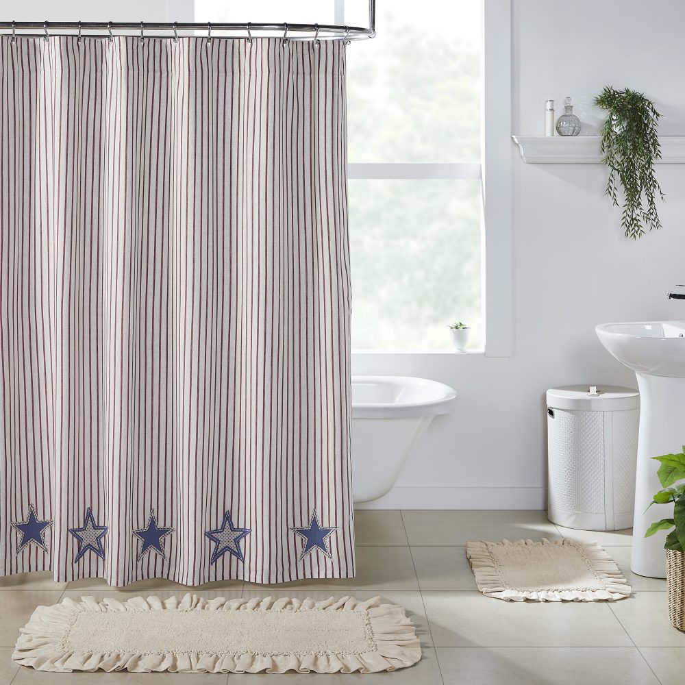 Celebration Applique Star Shower Curtain 72x72