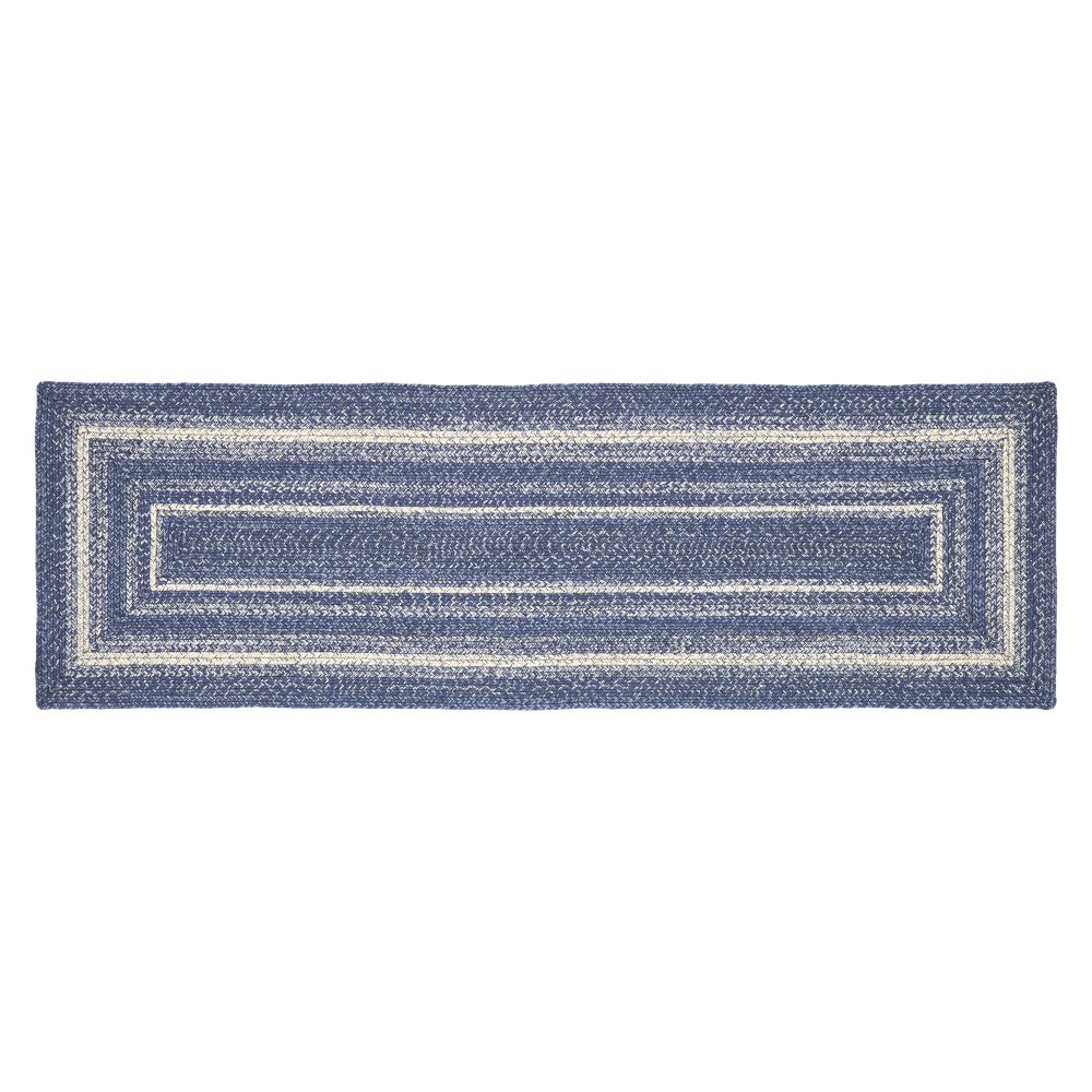 Great Falls Blue Jute Rug/Runner Rect w/ Pad 24x78