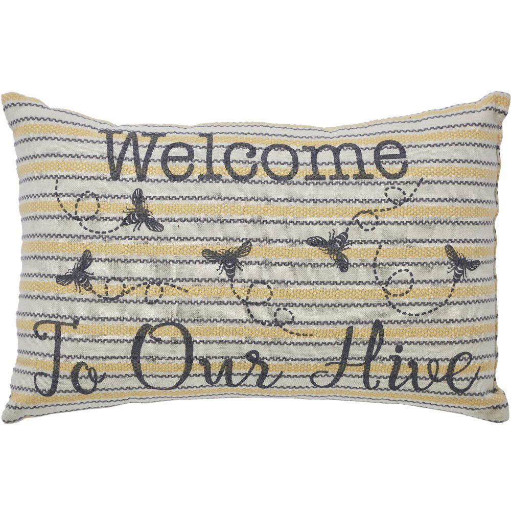 Buzzy Bees Welcome to Our Hive Pillow 9.5x14