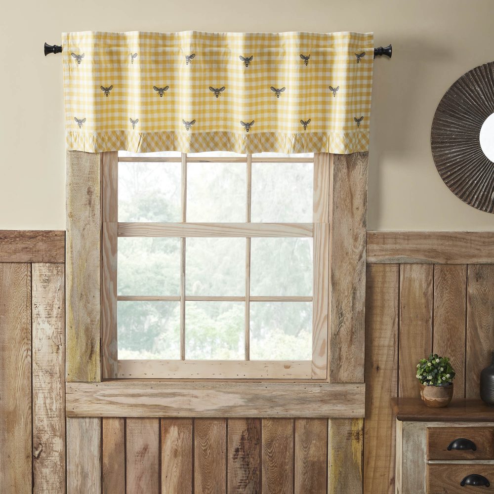 Buzzy Bees Ruffled Valance 18x60