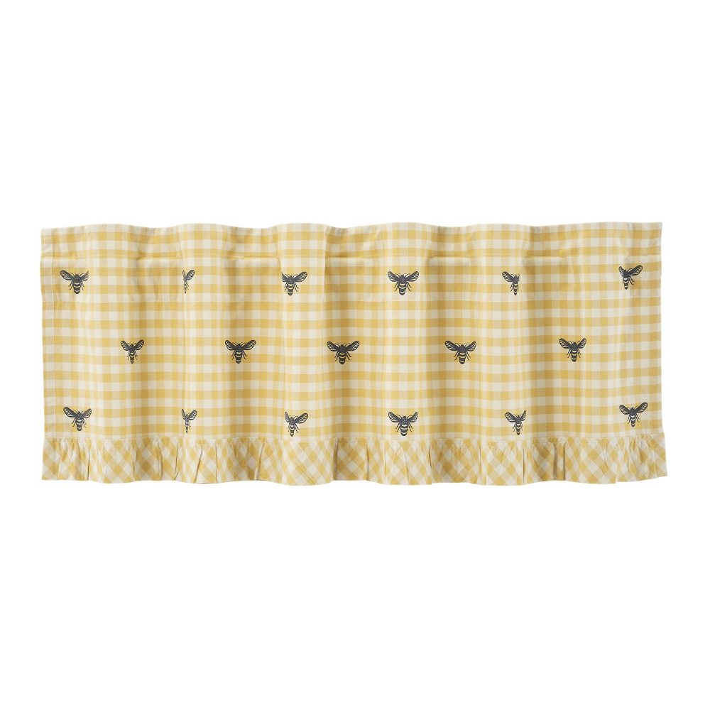 Buzzy Bees Ruffled Valance 18x60