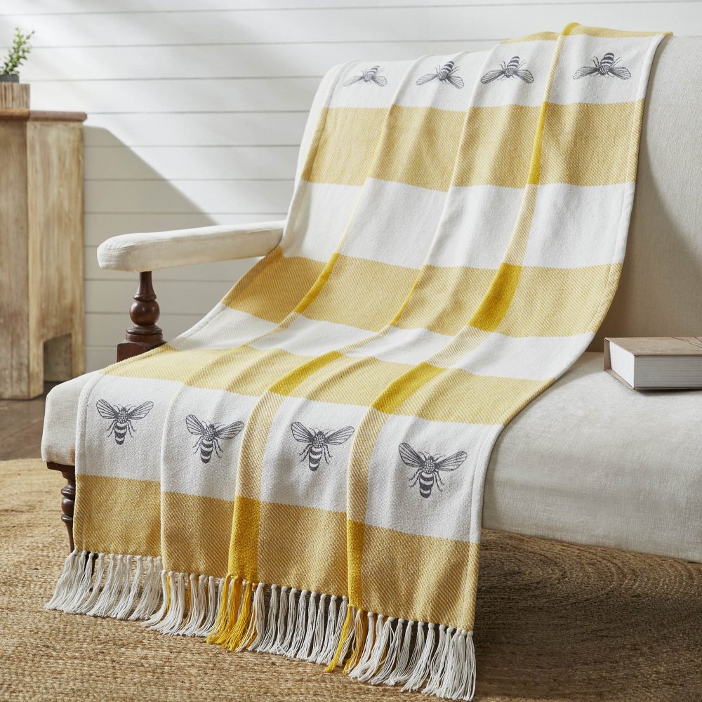 Buzzy Bees Woven Throw 50x60