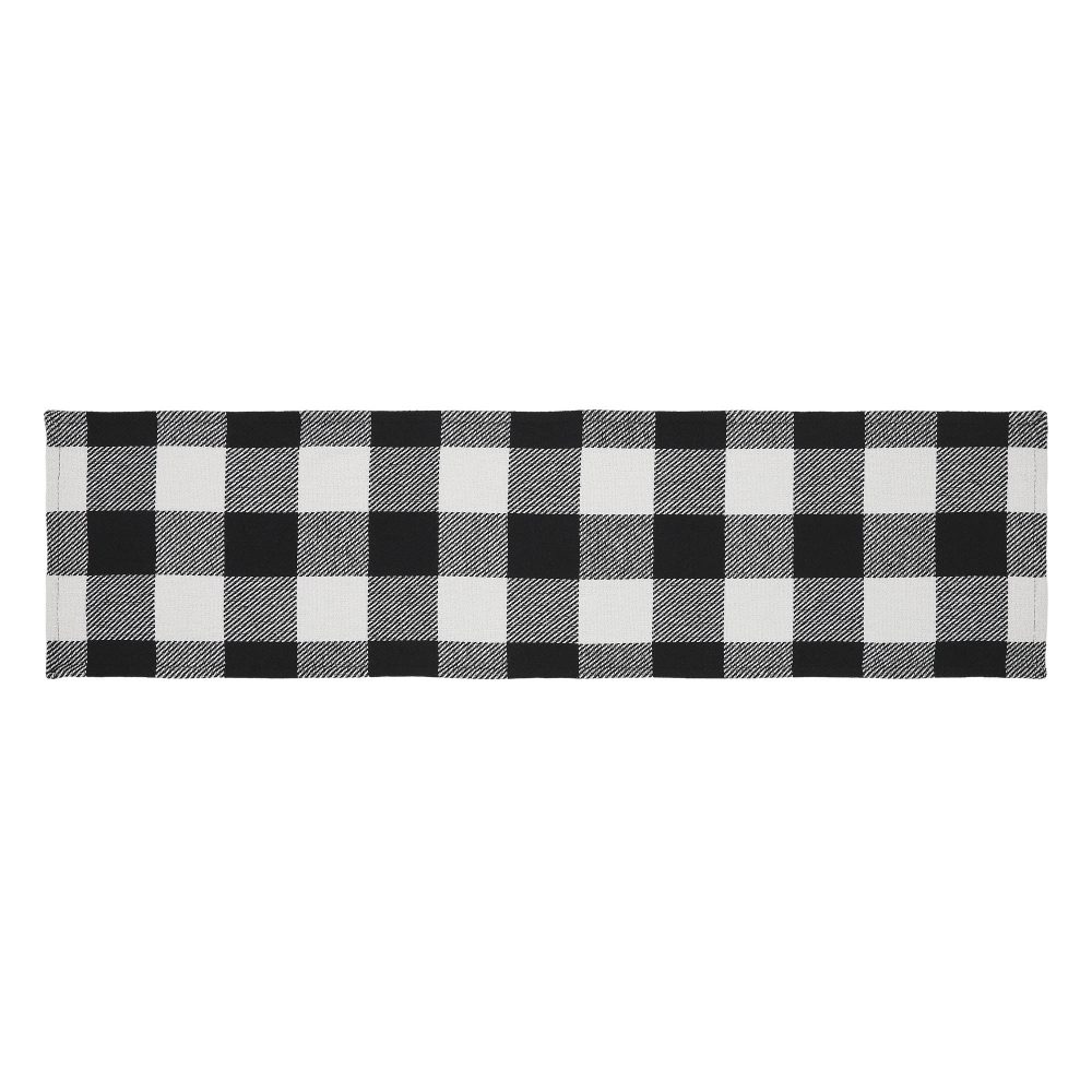 Annie Buffalo Check Black Runner 12x48