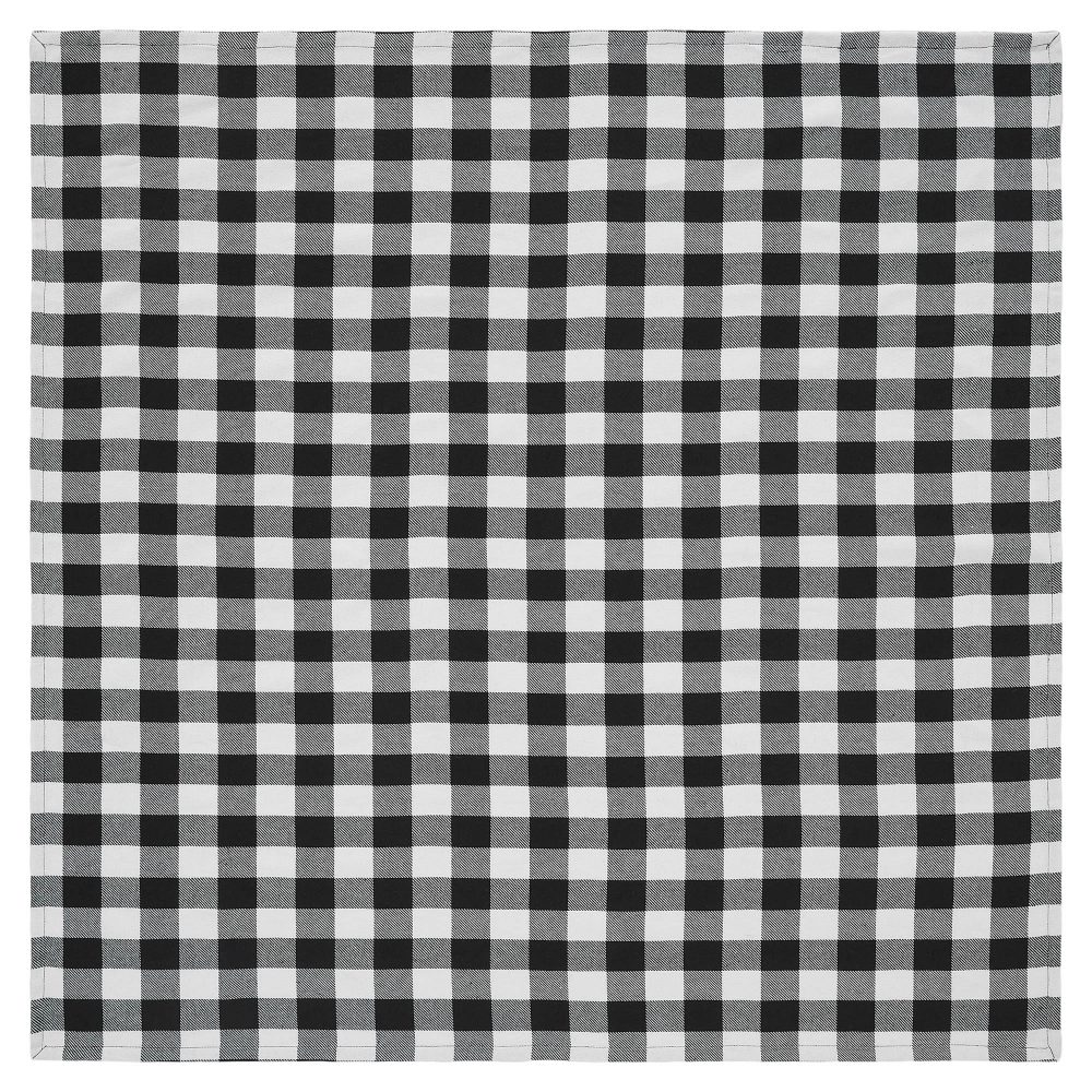 Annie Buffalo Check Black Table Topper 40x40