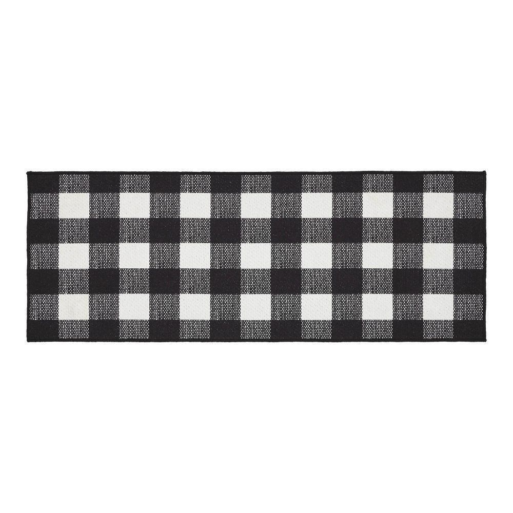 Annie Buffalo Check Black Indoor/Outdoor Rug Rect 17x48