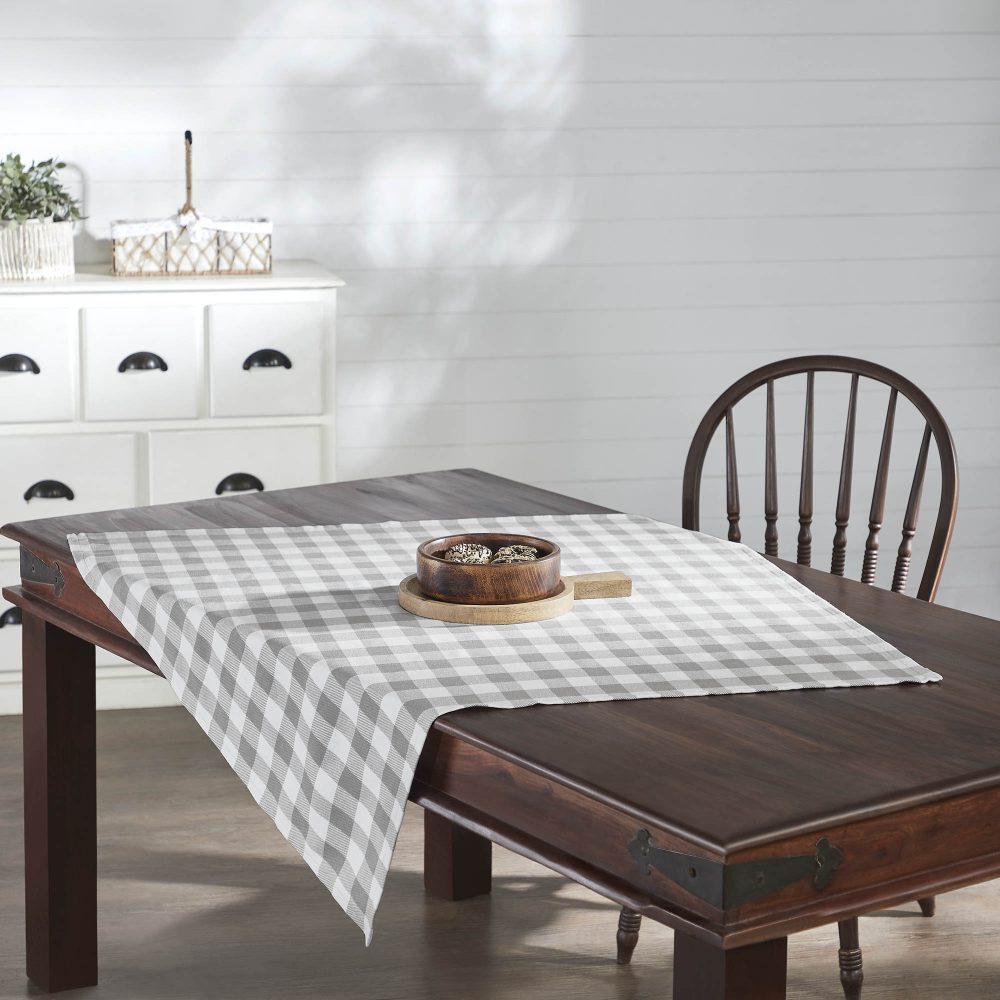 Annie Buffalo Check Grey Table Topper 40x40