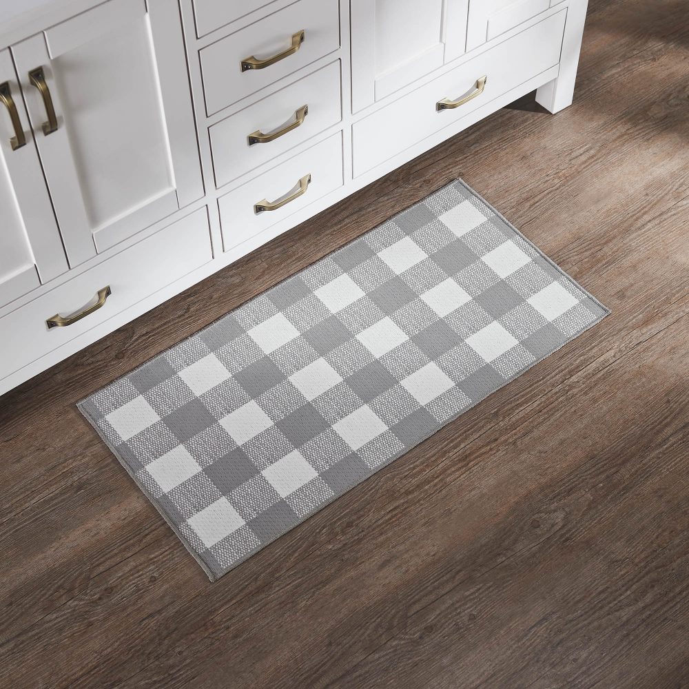 Annie Buffalo Check Grey Indoor/Outdoor Rug Rect 17x36