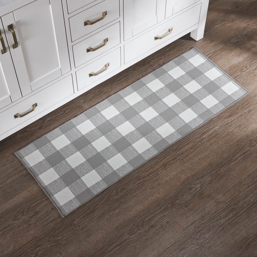 Annie Buffalo Check Grey Indoor/Outdoor Rug Rect 17x48