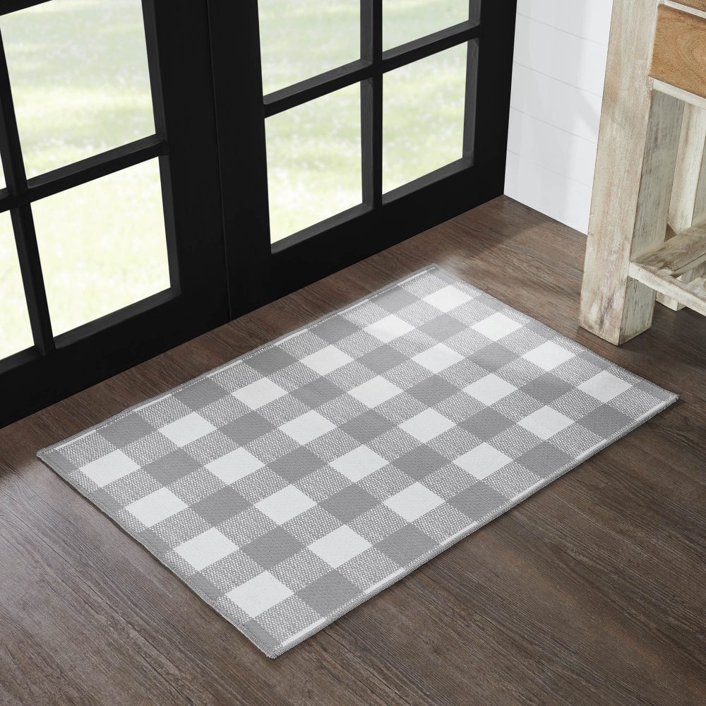 Annie Buffalo Check Grey Indoor/Outdoor Rug Rect 24x36