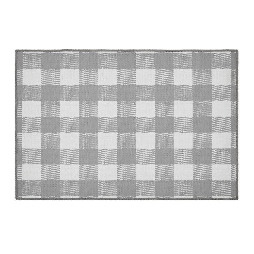 Annie Buffalo Check Grey Indoor/Outdoor Rug Rect 24x36