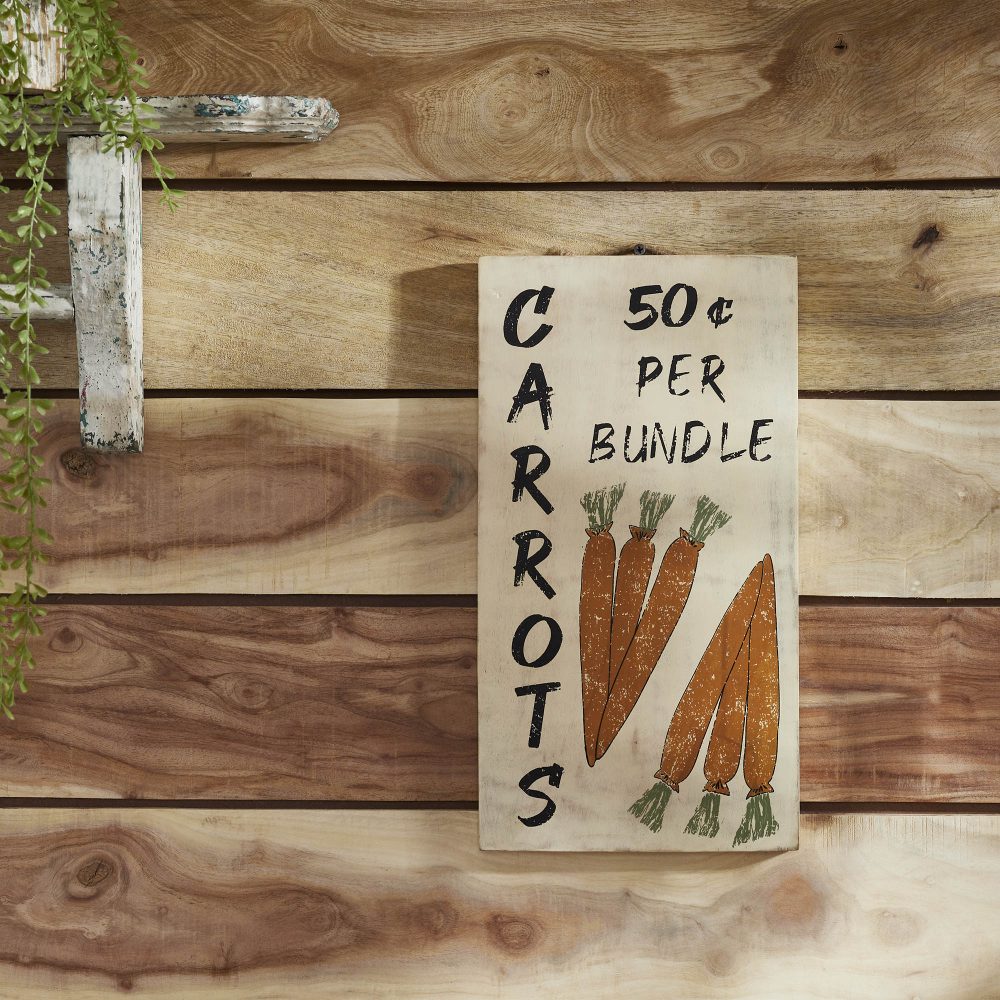 Carrot Wooden Sign 15x8