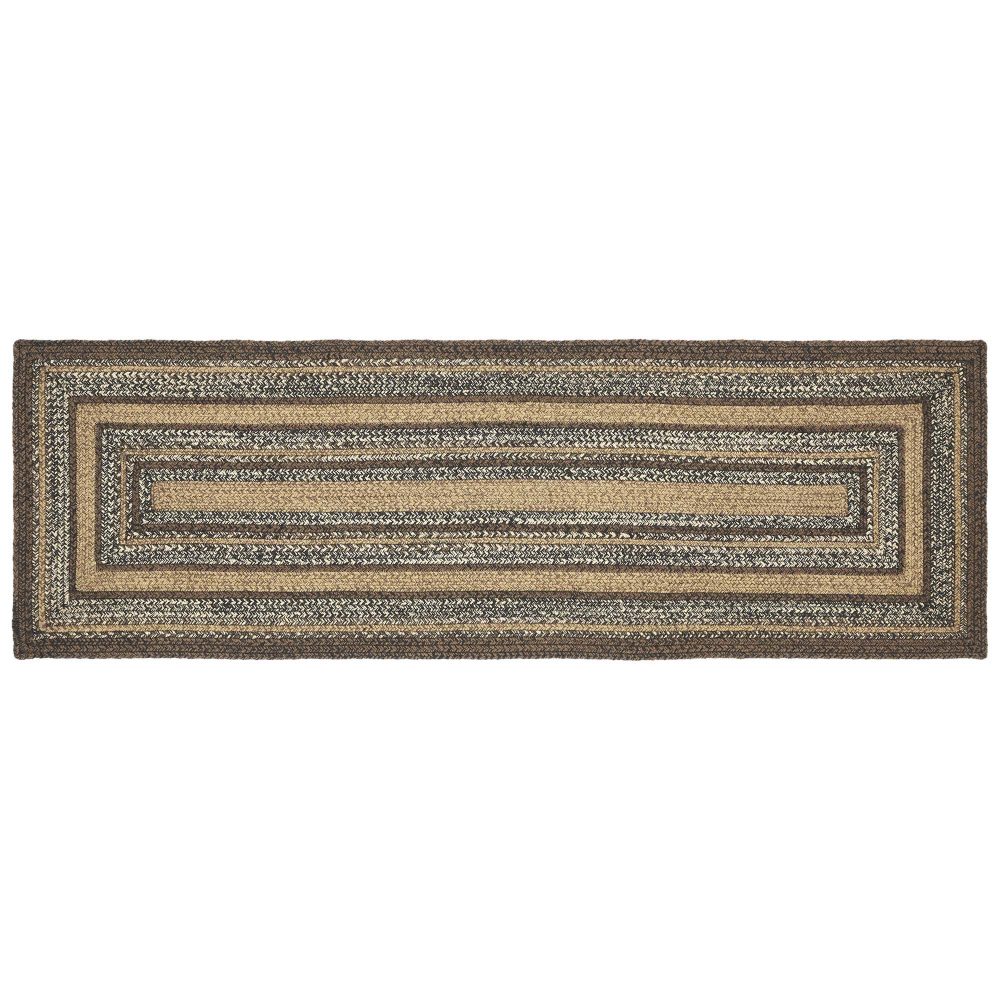 Espresso Jute Rug/Runner Rect w/ Pad 22x72