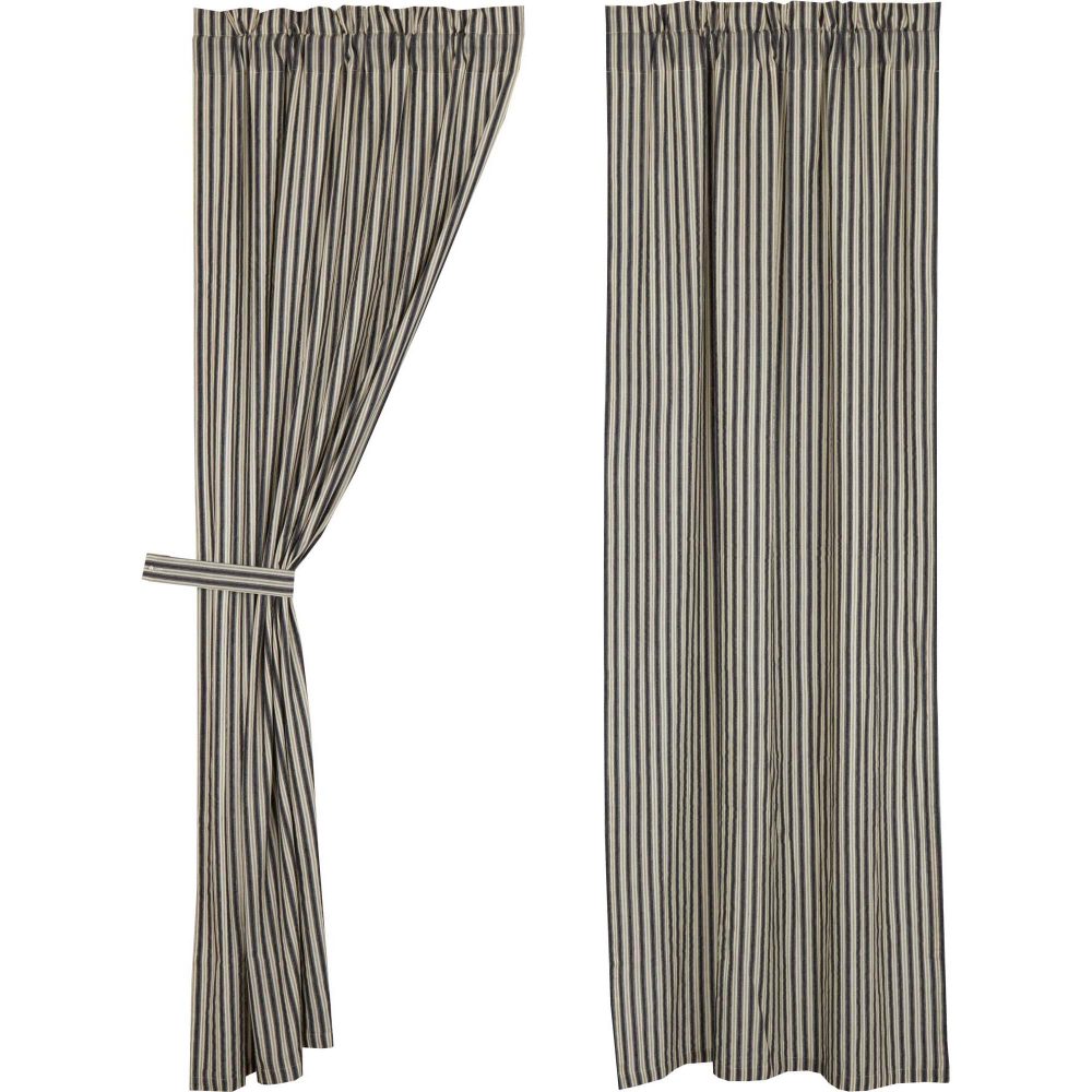 Ashmont Ticking Stripe Panel Set of 2 84x40