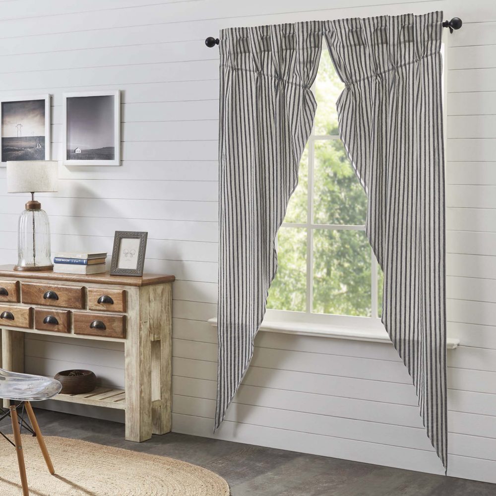 Ashmont Ticking Stripe Prairie Long Panel Set of 2 84x36x18