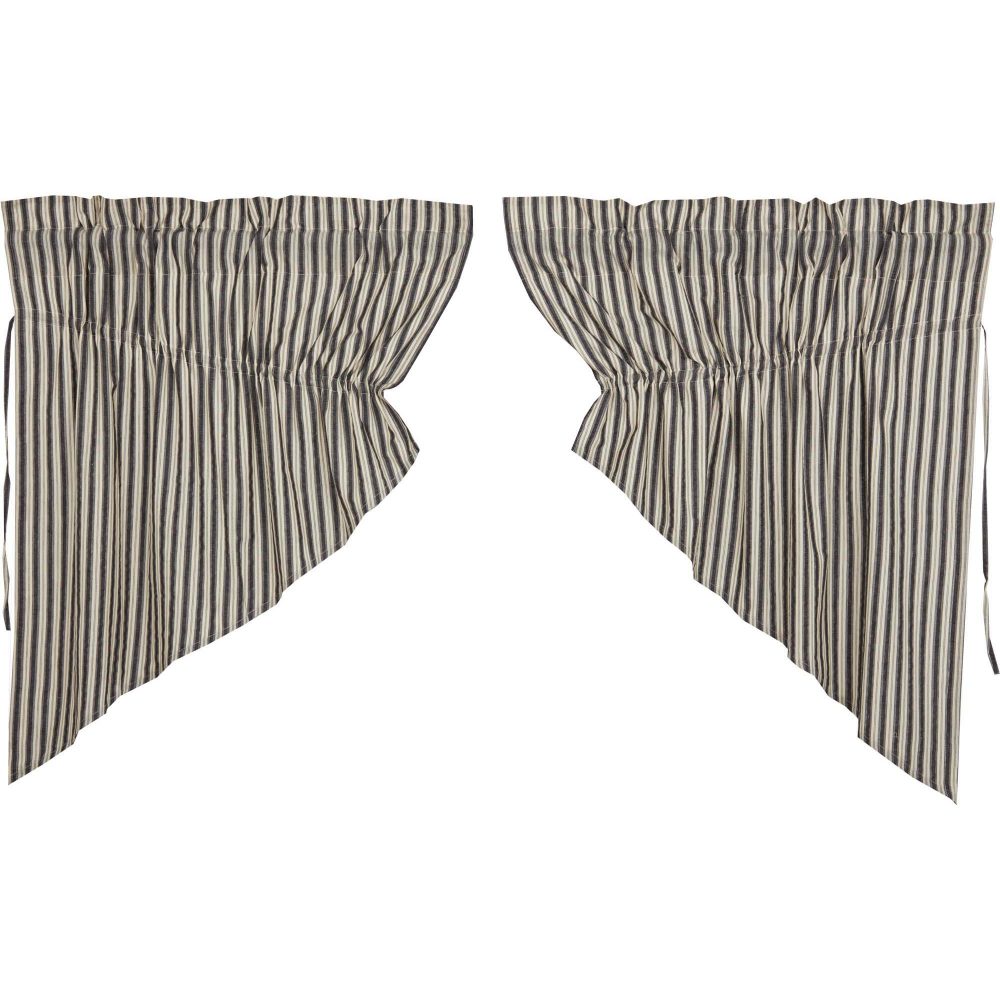 Ashmont Ticking Stripe Prairie Swag Set of 2 36x36x18