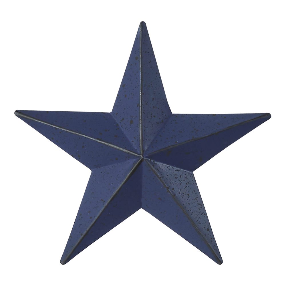 Faceted Metal Star Navy Wall Hanging 4x4