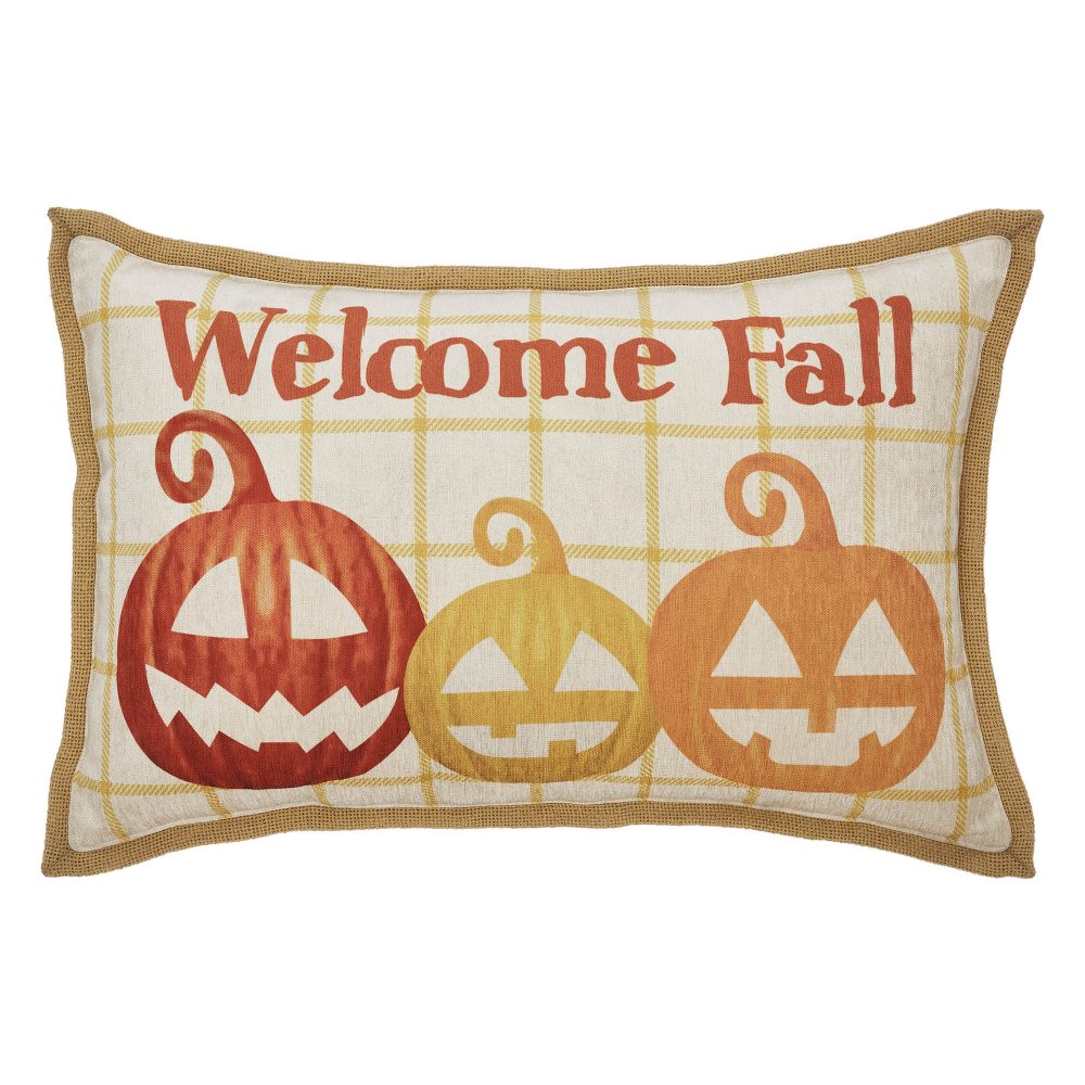 Country Halloween Welcome Fall Pillow 14x22