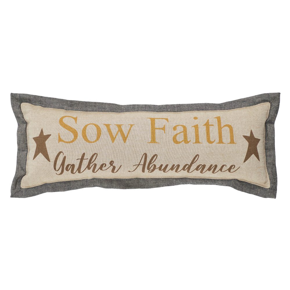 Harvest Blessings Sow Faith Gather Abundance Pillow 5x15