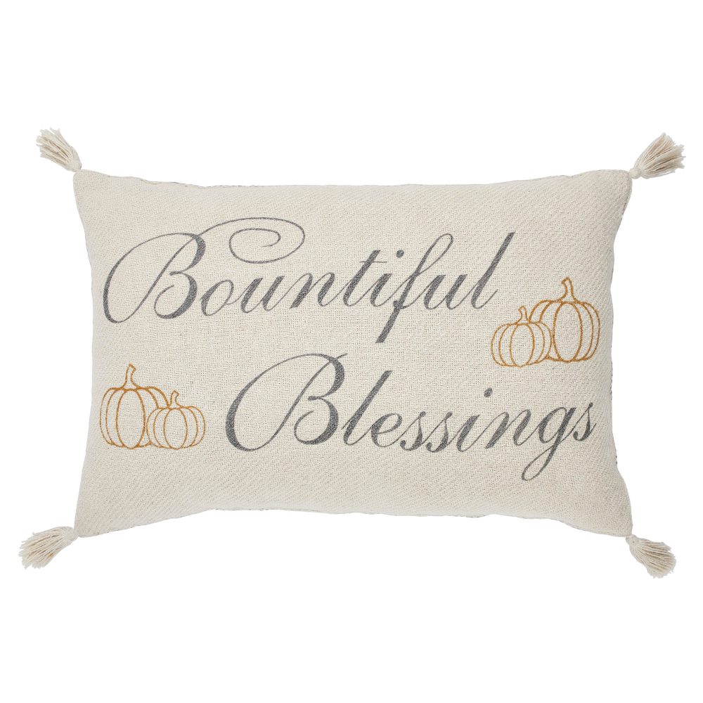 Harvest Blessings Bountiful Blessings Woven Pillow 14x22