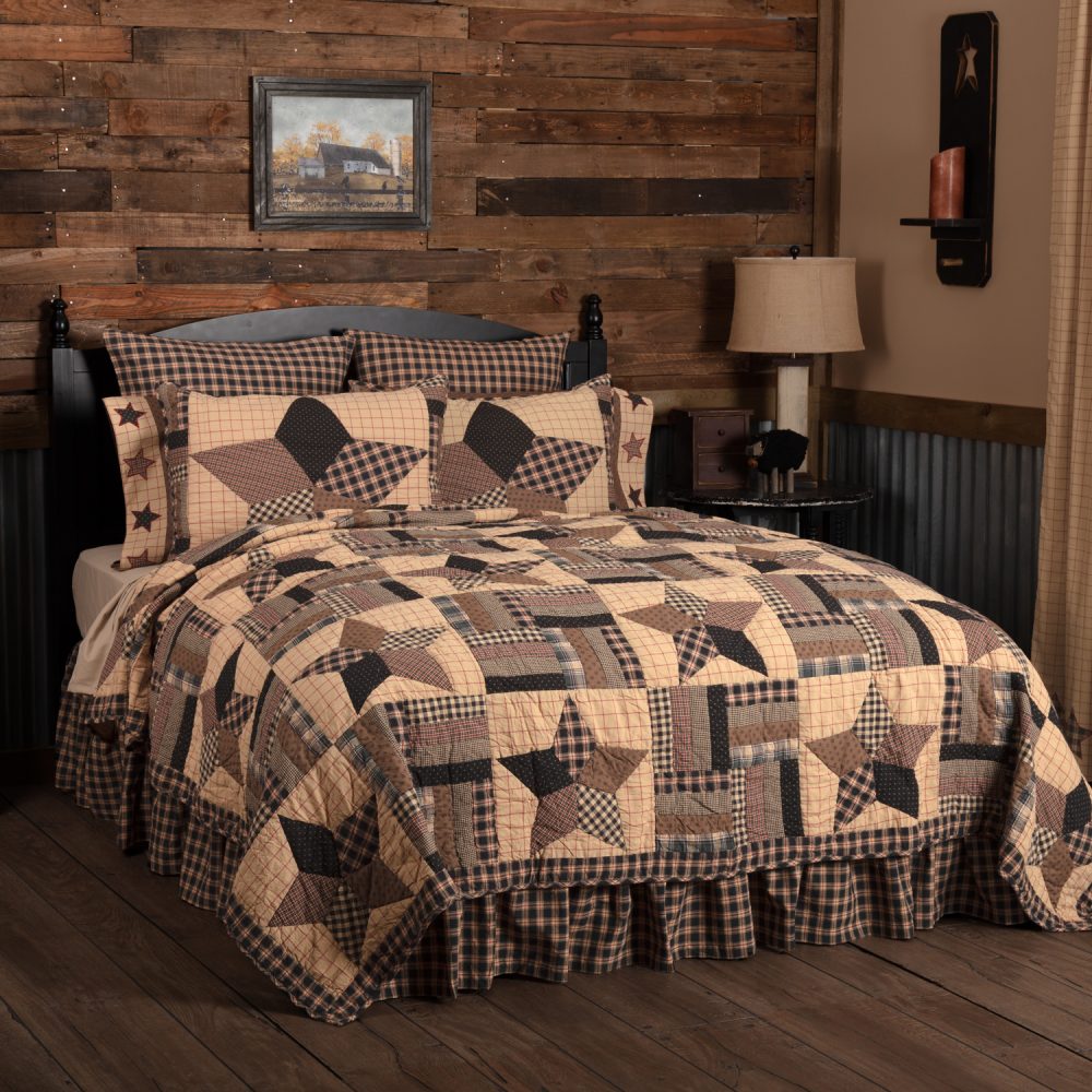 Bingham Star King Quilt 110Wx97L