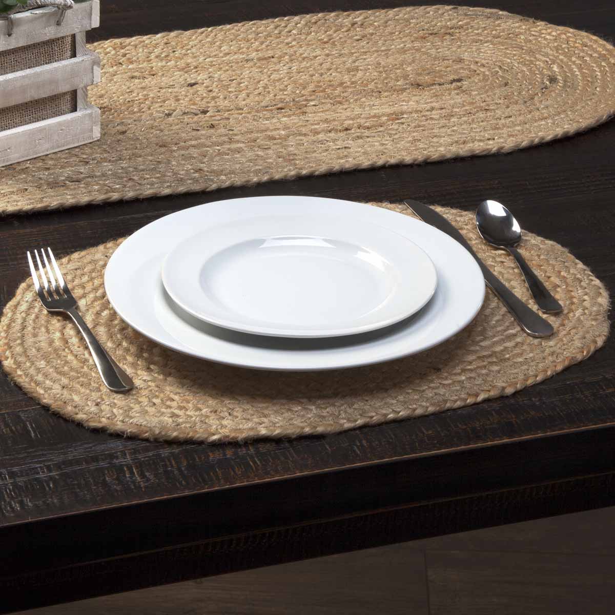 Natural Jute Placemat Set of 6 12x18