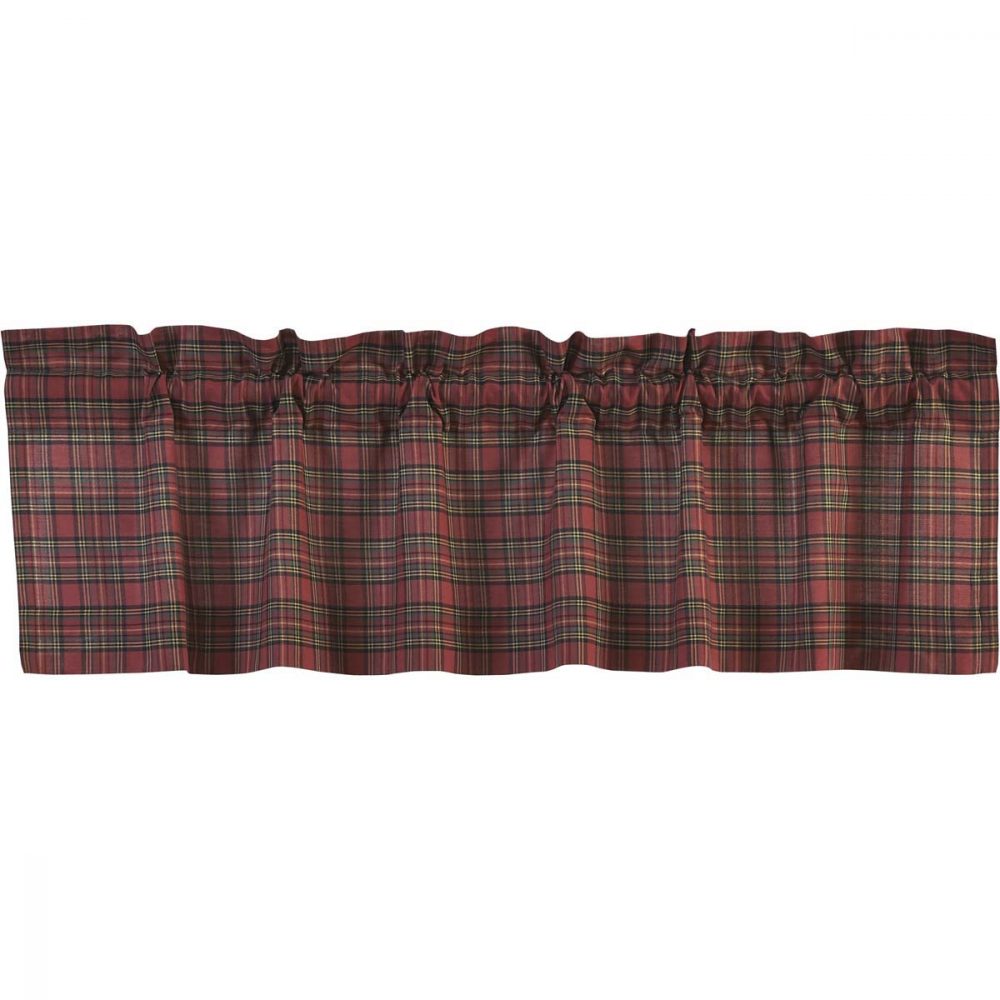 Tartan Red Plaid Valance 16x60