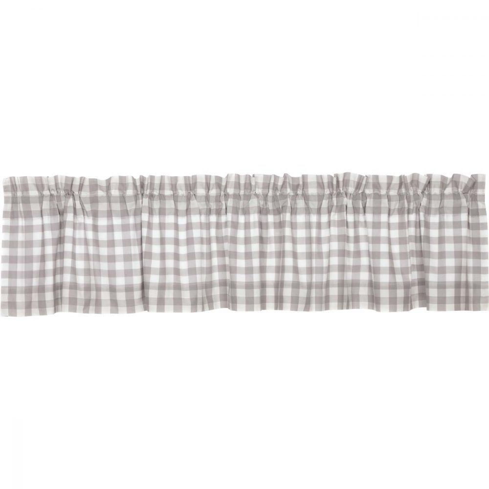 Annie Buffalo Grey Check Valance 16x90